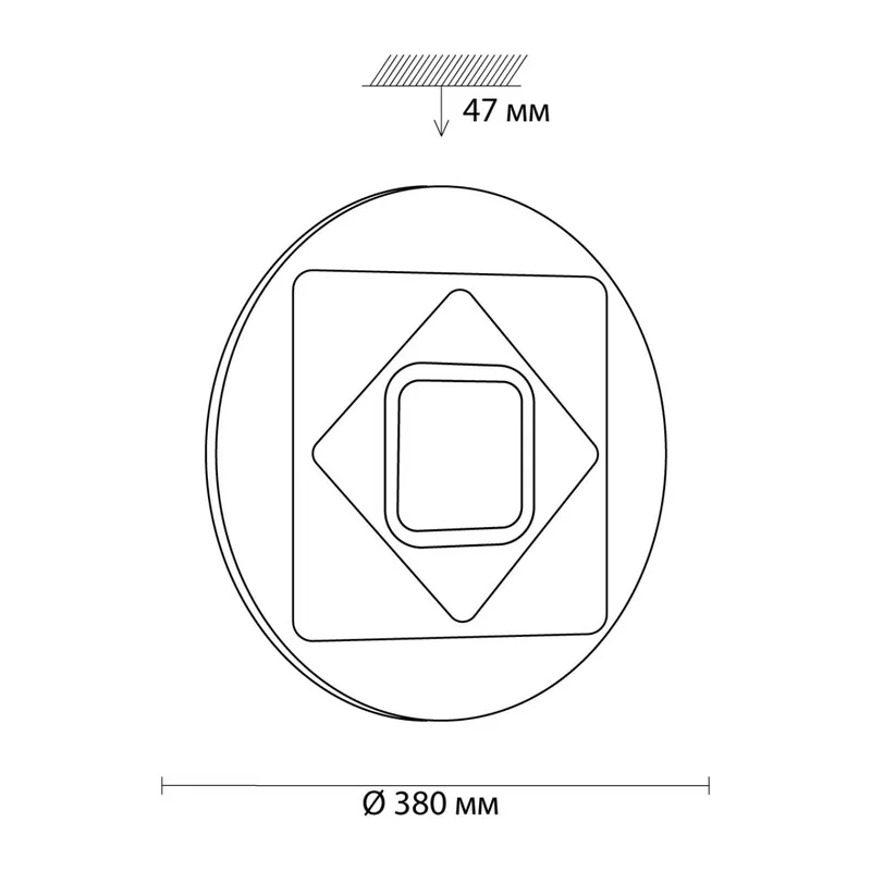 3037/DL COLOR SN 000 Светильник пластик/белый/хром LED 48Вт 3000-6500K D380 IP43 пульт ДУ/RGB/LampSmart COVA 4