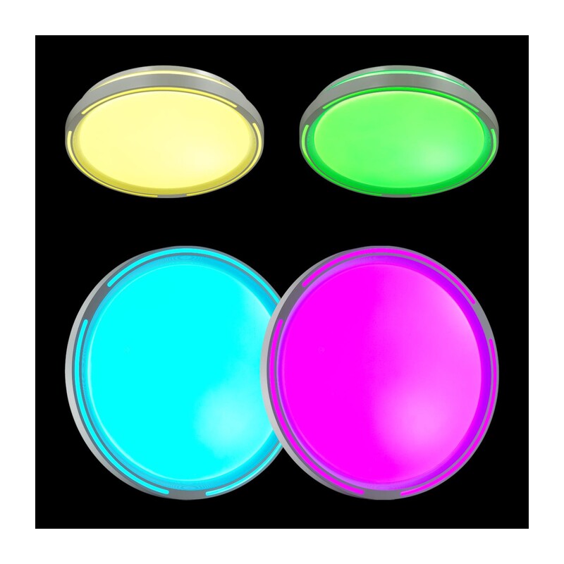 3028/DL COLOR SN 000 Светильник пластик/бел LED 48Вт 3000-6300K D390 IP43 пульт ДУ/RGB/LampSmart SLOT 5