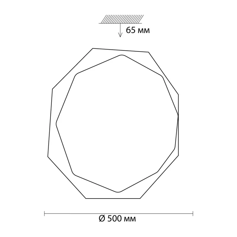 3002/EL SN 057 Светильник пластик LED 72Вт 3000-6500K D500 IP43 пульт ДУ/ LampSmart VESTA 4