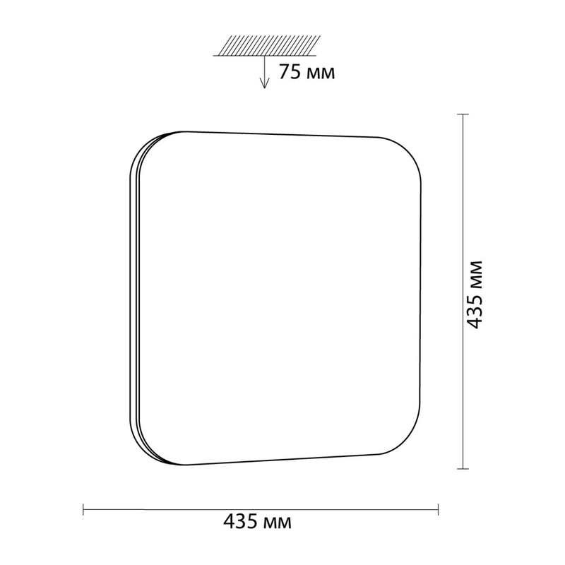 3020/DL TAN SN 213 Светильник пластик/хром LED 48Вт 3000-6300K 435х435 IP43 пульт ДУ/ LampSmart LONA 2