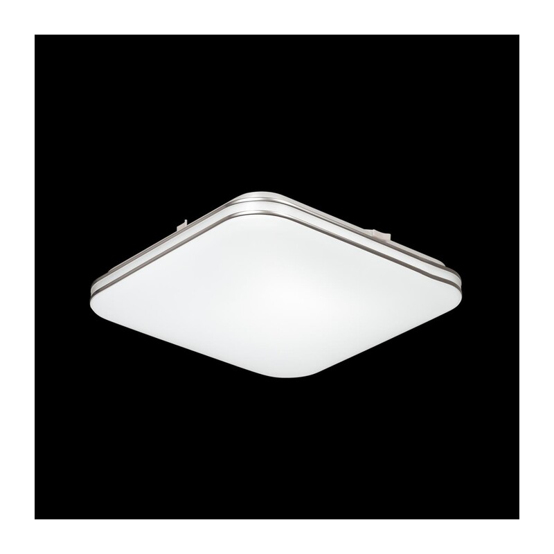 3020/DL TAN SN 213 Светильник пластик/хром LED 48Вт 3000-6300K 435х435 IP43 пульт ДУ/ LampSmart LONA 5