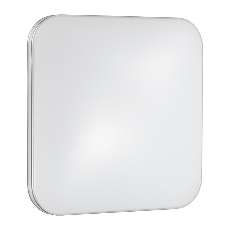 3020/DL TAN SN 213 Светильник пластик/хром LED 48Вт 3000-6300K 435х435 IP43 пульт ДУ/ LampSmart LONA
