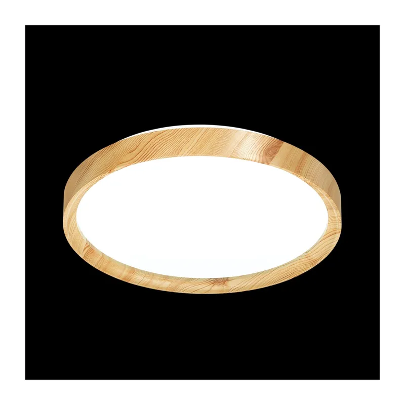 3019/DL TAN SN 175 Светильник пластик/под дер. LED 48Вт 3000-6300 D390 IP43 пульт ДУ/ LampSmart WOODI 3