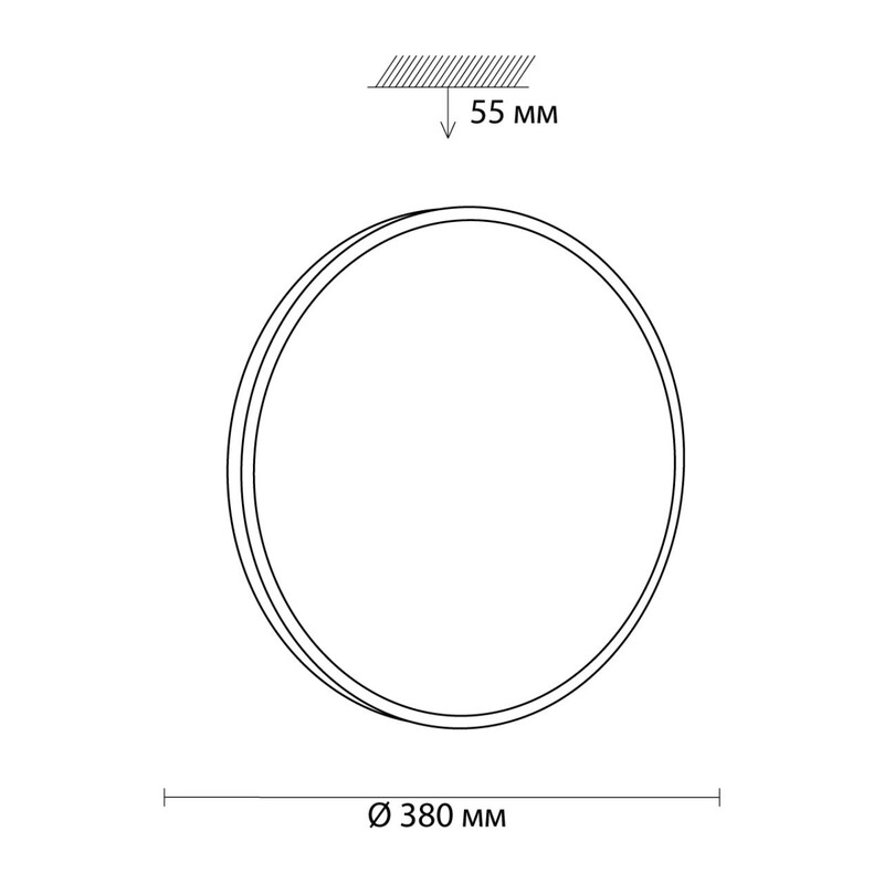 3012/DL TAN SN 000 Светильник пластик/черный LED 48Вт 3000-6300K D380 IP43 пульт ДУ/ LampSmart SMALLI 2