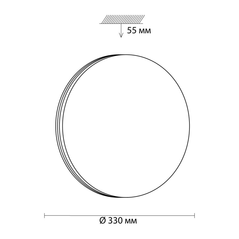 3015/CL MINI SN 207 Светильник пластик/белый/под дерево LED 30Вт 4000K D330 IP43 SMALLI 2