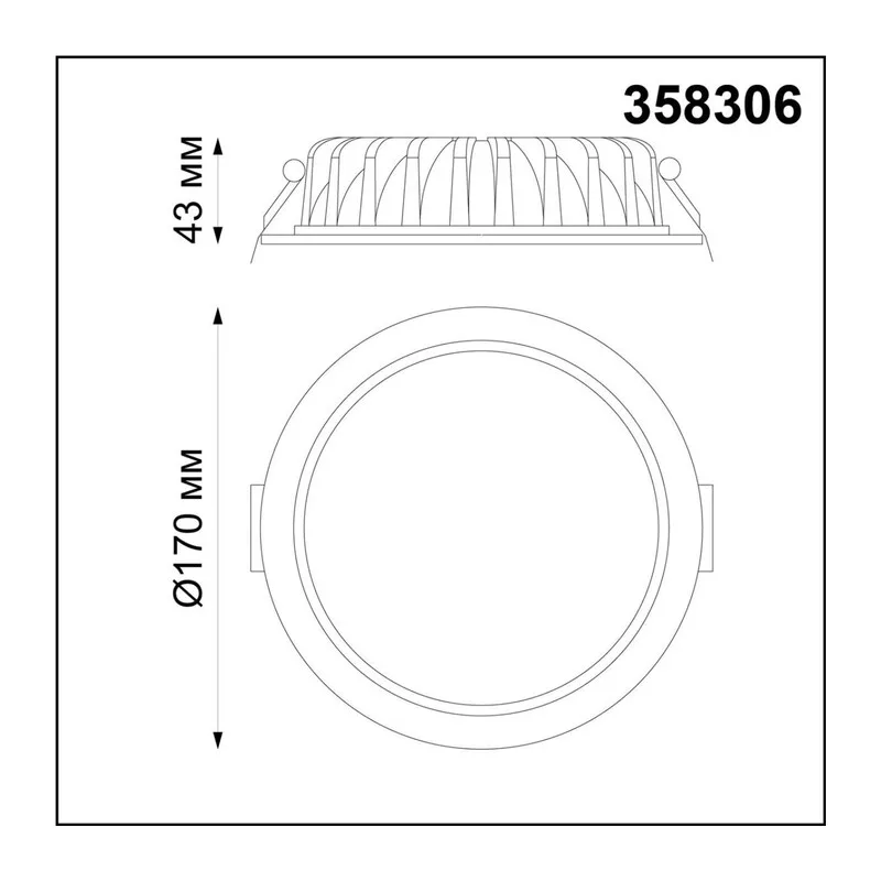 358306 SPOT NT19 555 белый Встраиваемый св-к (драйвер в комплект не входит) IP44 LED 4000K 20W DRUM 3
