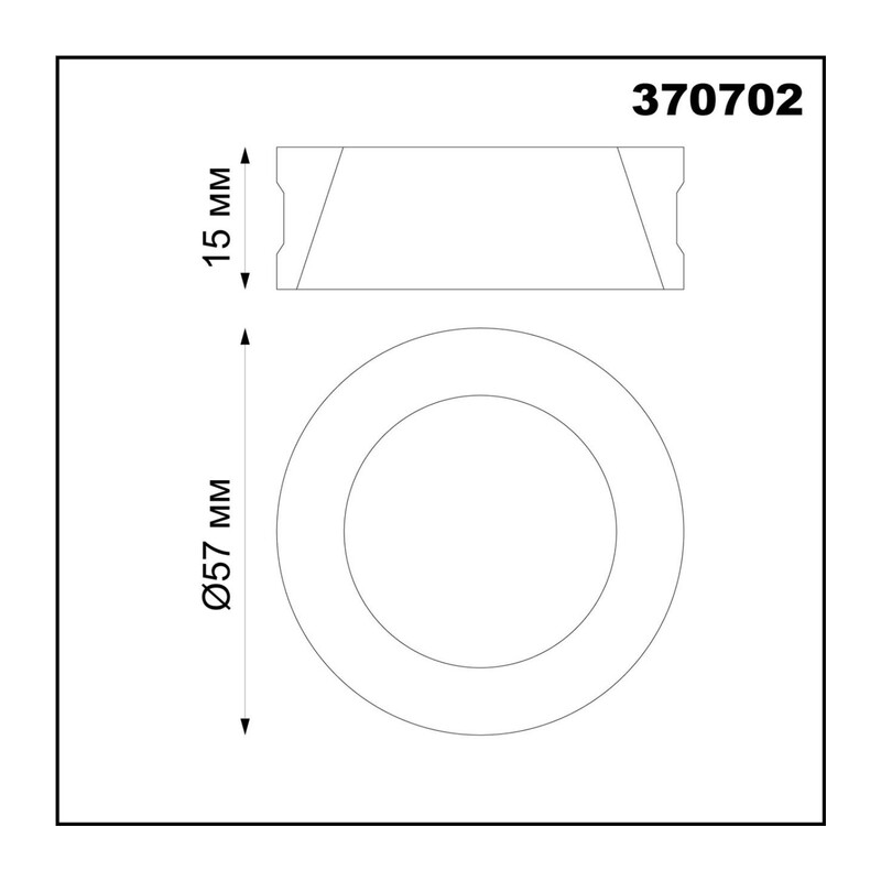 370702 KONST NT19 173 медь Декоративное кольцо для арт. 370681-370693 IP20 UNITE 2