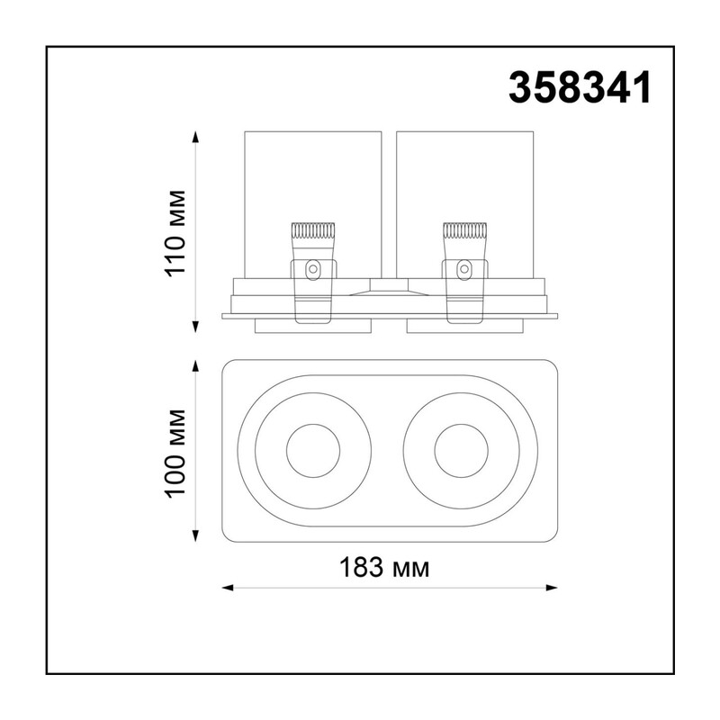 358341 SPOT NT19 528 белый/черный Встраиваемый светильник IP20 LED 3000К 24W 220V LANZA
