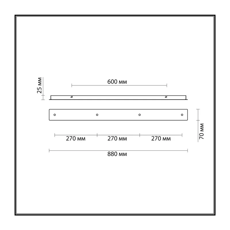 4505/4 SUSPENTIONI LN20 000 хром Основание для подвесов 220V MOLTO 2