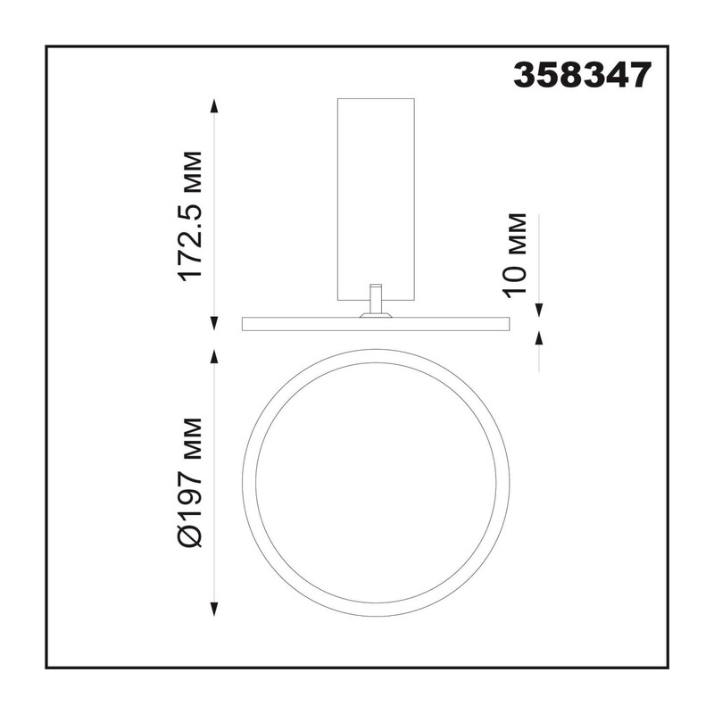 358347 OVER NT20 412 белый Светильник накладной IP20 LED 4000K 18W 85-265V HAT 2