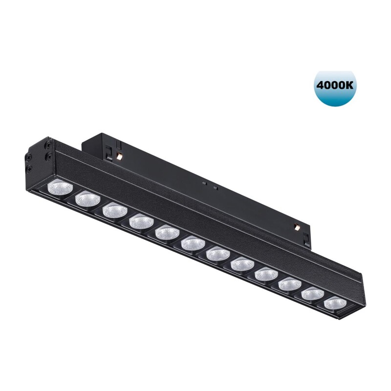 358418 SHINO NT20 152 черн Трековый светильник для низков. шинопровода IP20 LED 4000K 12W 48V FLUM 3