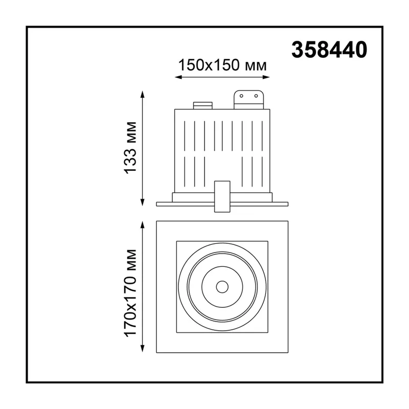 358440 SPOT NT20 545 белый/черн Встраиваемый карданный светильник IP20 LED 4000К 24W 100-265V GESSO 3