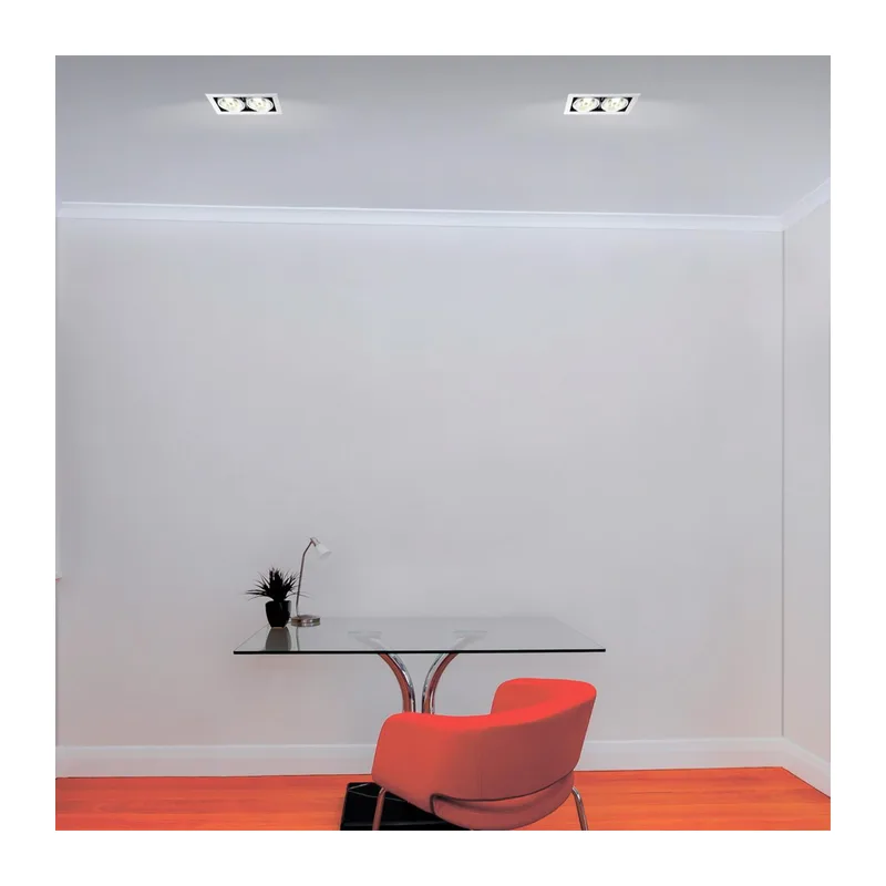 358441 SPOT NT20 545 бел/черн Встраиваемый карданный светильник IP20 LED 4000К 2*24W 100-265V GESSO 2