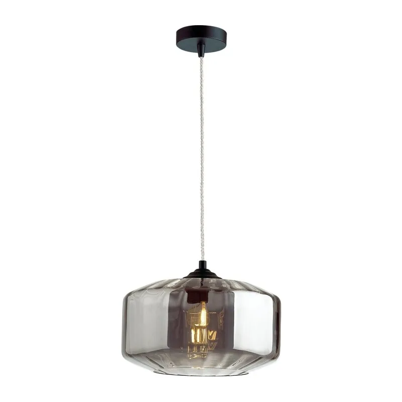 4746/1 PENDANT ODL21 409 дымчатый/черный Подвес E27 60W BINGA