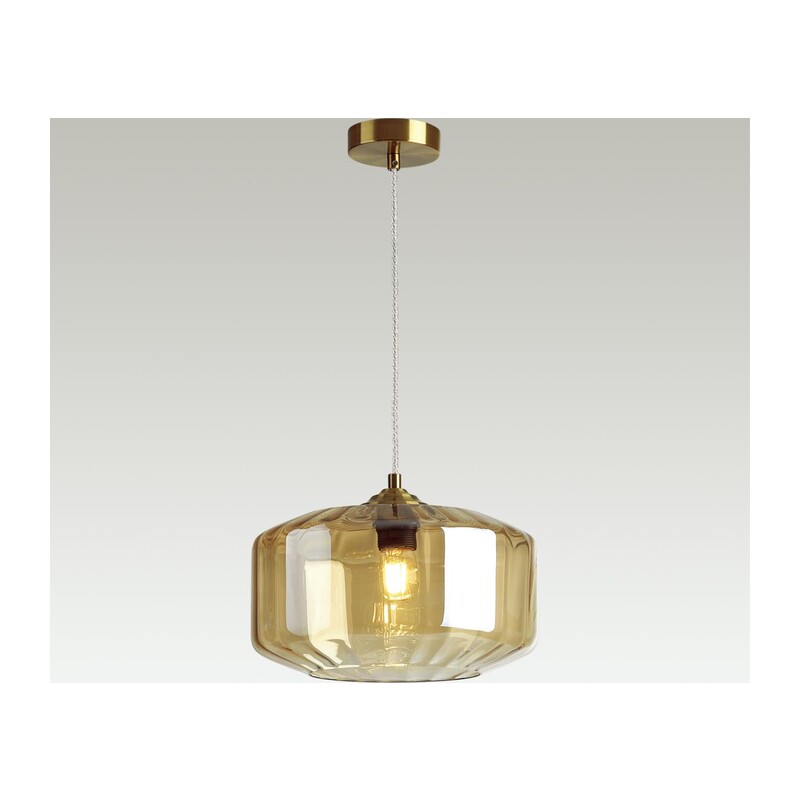 4747/1 PENDANT ODL21 409 янтарный/бронзовый Подвес E27 60W BINGA 4