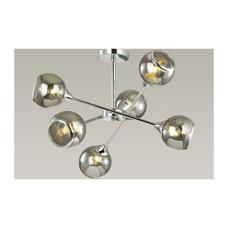 4530/6C COMFI LN21 000 хром, дымчатый Люстра потолочная E27 6*60W 220V SANDRA 2