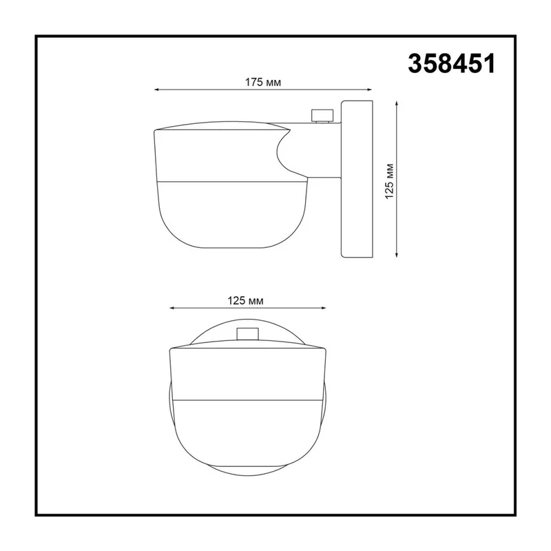 358451 STREET NT20 778 чёрный Ландшафтный настенный светильник IP65 LED 4000K 12W 220V OPAL 3