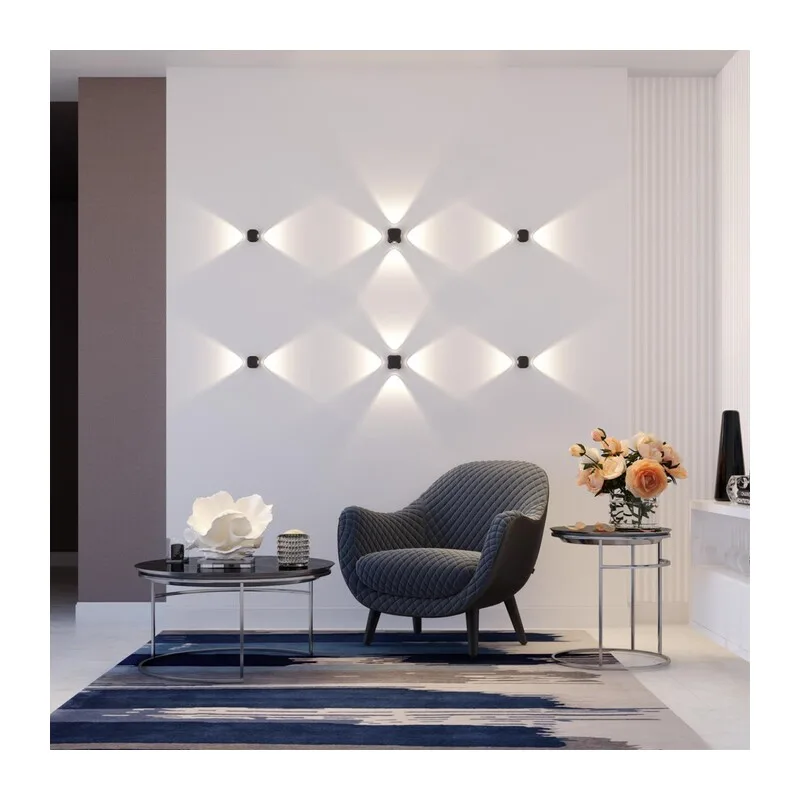 4222/8WL HIGHTECH ODL21 333 черн/металл Настенный светильник IP54 LED 8W 716Лм 3200K 70° MIKO 3
