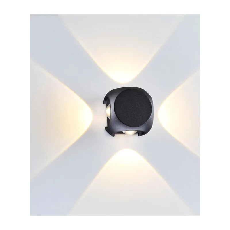 4222/8WL HIGHTECH ODL21 333 черн/металл Настенный светильник IP54 LED 8W 716Лм 3200K 70° MIKO
