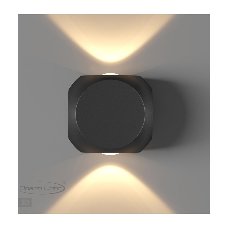 4222/4WL HIGHTECH ODL21 333 черн/металл Настенный светильник IP54 LED 4W 350Лм 3200K 70° MIKO 2