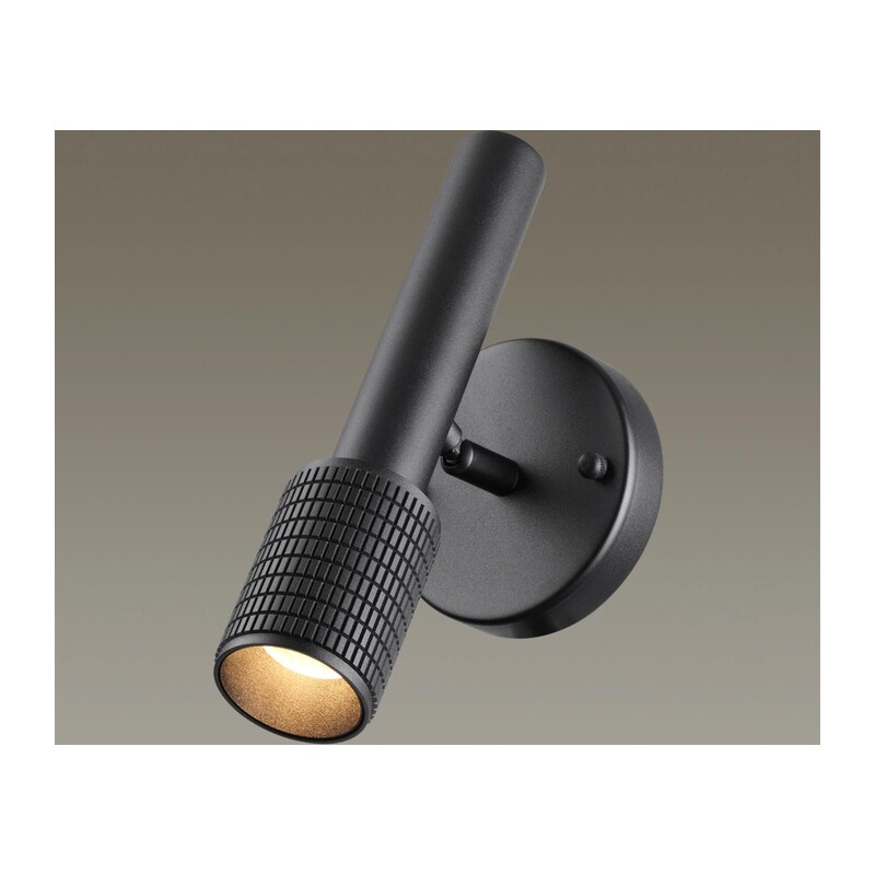 4238/1W HIGHTECH ODL21 321 черный/металл Настенный св-ник выкл на плафоне IP20 LED GU10 max 10W MEHARI 4