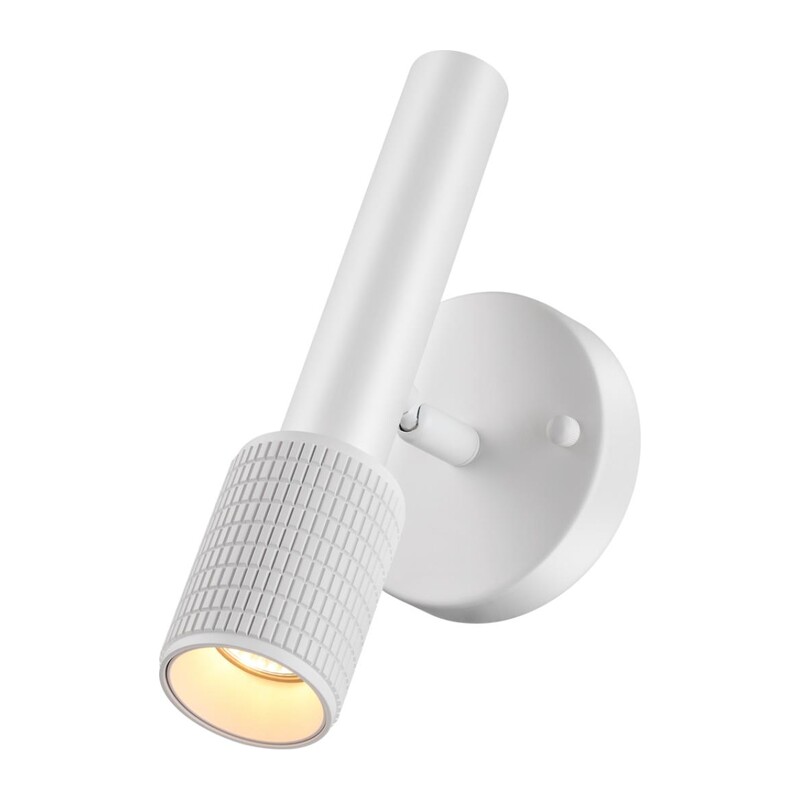 4239/1W HIGHTECH ODL21 321 белый/металл Настенный св-ник выкл на плафоне IP20 LED GU10 max 10W MEHARI