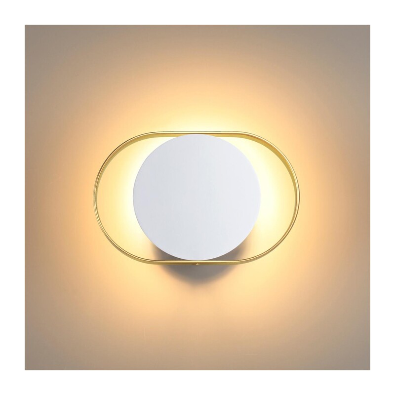 4246/7WW HIGHTECH ODL21 000 бел/золотист/металл Настенный светильник IP20 LED 7W 560Лм 3000K MONDY 3