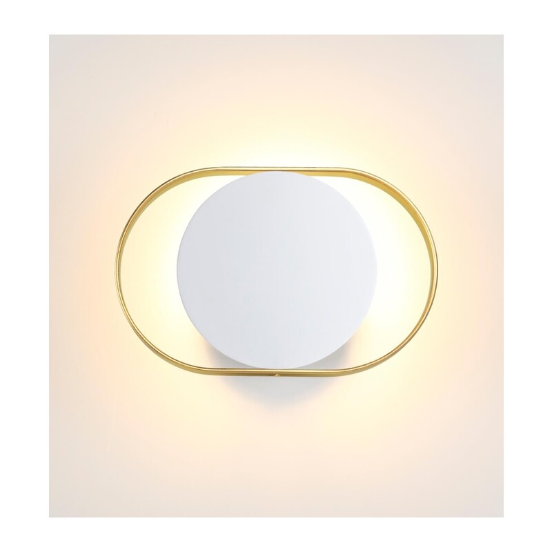4246/7WW HIGHTECH ODL21 000 бел/золотист/металл Настенный светильник IP20 LED 7W 560Лм 3000K MONDY