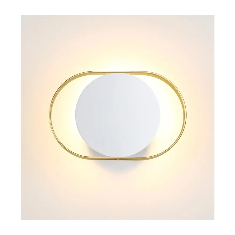 4246/7WW HIGHTECH ODL21 000 бел/золотист/металл Настенный светильник IP20 LED 7W 560Лм 3000K MONDY 2