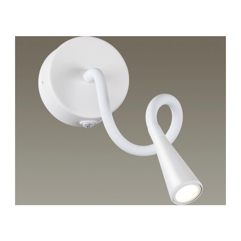 4255/3WL HIGHTECH ODL21 475 белый/металл Настен.светильник выкл на базе IP20 LED 3W 270Лм 3000K ODDS 3