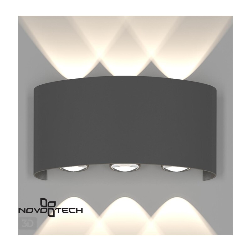 358460 STREET NT20 736 темно-серый  Ландшафтный настенный светильник IP54 LED 4000K 6W 85-265V CALLE 2