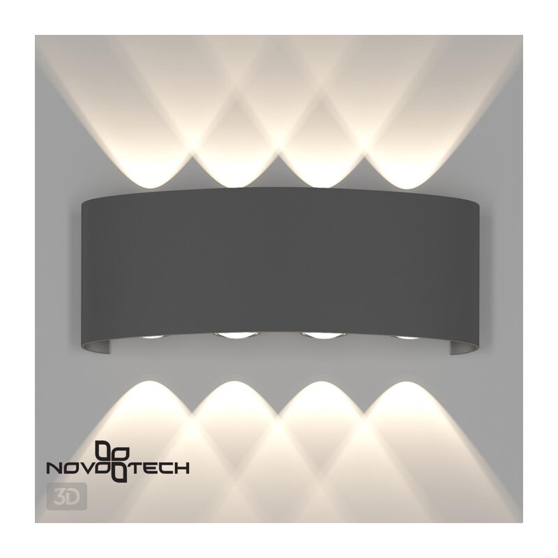 358461 STREET NT20 736 темно-серый  Ландшафтный настенный светильник IP54 LED 4000K 8W 85-265V CALLE 2