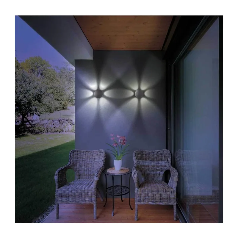 358463 STREET NT20 738 темно-серый  Ландшафтный настенный светильник IP54 LED 4000K 6W 85-265V CALLE 2
