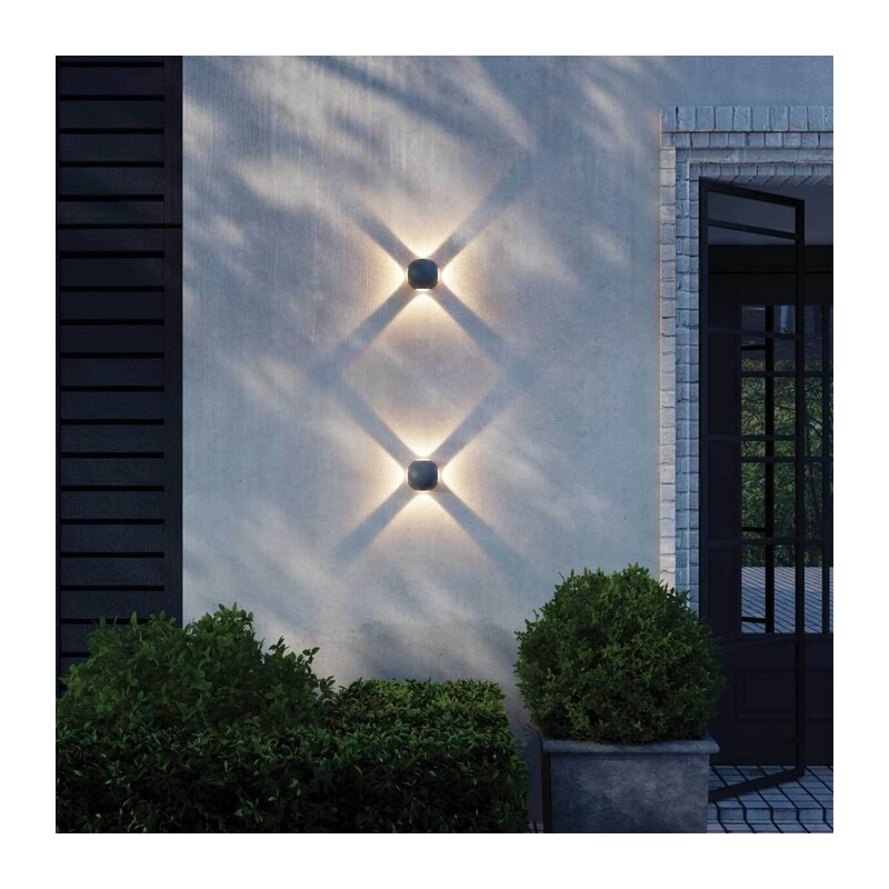 358464 STREET NT20 738 темно-серый  Ландшафтный настенный св-ник IP54 LED 4000K 12W 85-265V  CALLE 6