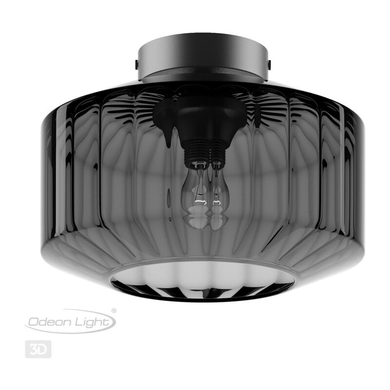 4746/1C PENDANT ODL21 409 дымчатый/черный Светильник потолочный E27 1*60W BINGA