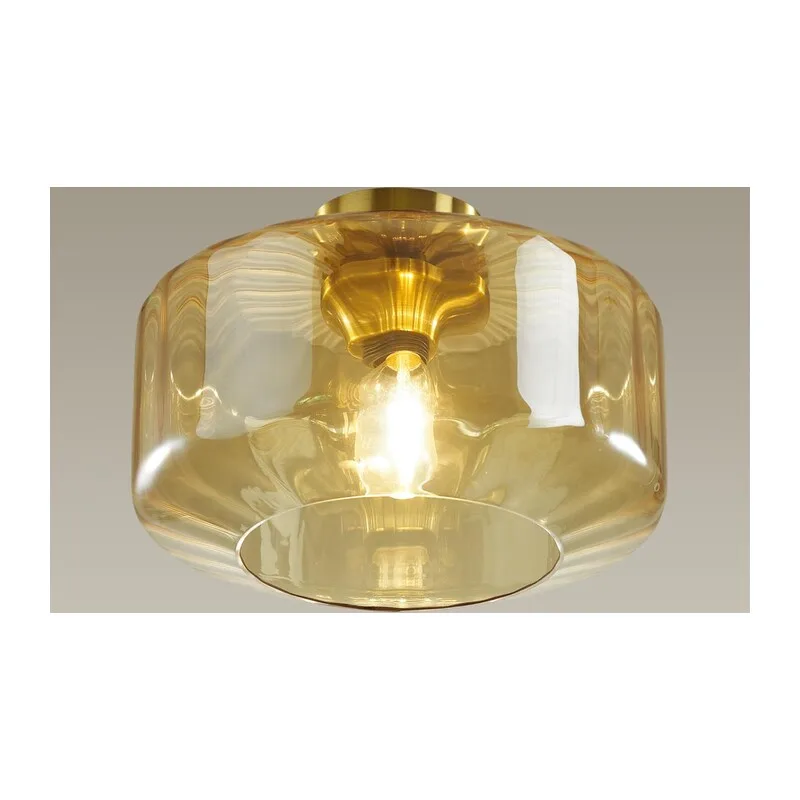 4747/1C PENDANT ODL21 409 янтарный/бронзовый Светильник потолочный E27 1*60W BINGA