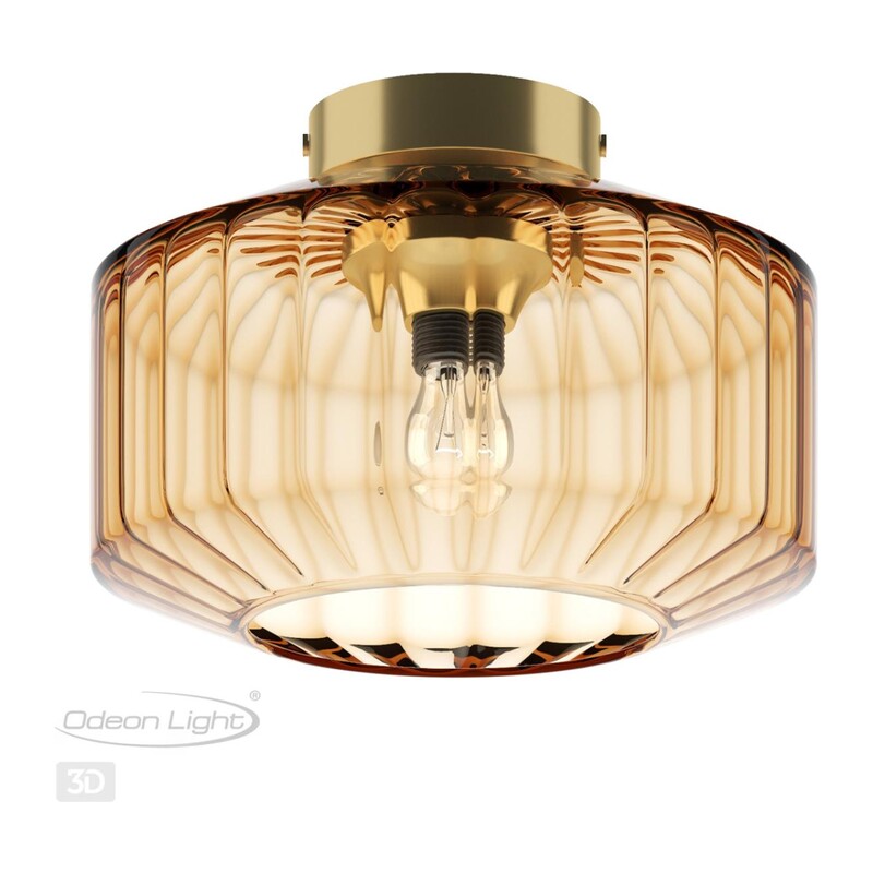 4747/1C PENDANT ODL21 409 янтарный/бронзовый Светильник потолочный E27 1*60W BINGA