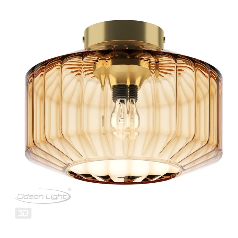 4747/1C PENDANT ODL21 409 янтарный/бронзовый Светильник потолочный E27 1*60W BINGA 3