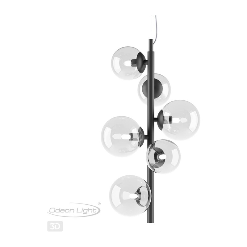 4818/6 MODERN ODL21 537 черный/прозрачный Подвес G9 6*40W TOVI 2