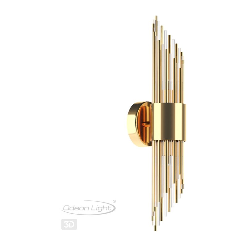 4847/2W HALL ODL21 420 золото/металл/стекло Бра G9 2*40W FLAMBI 2