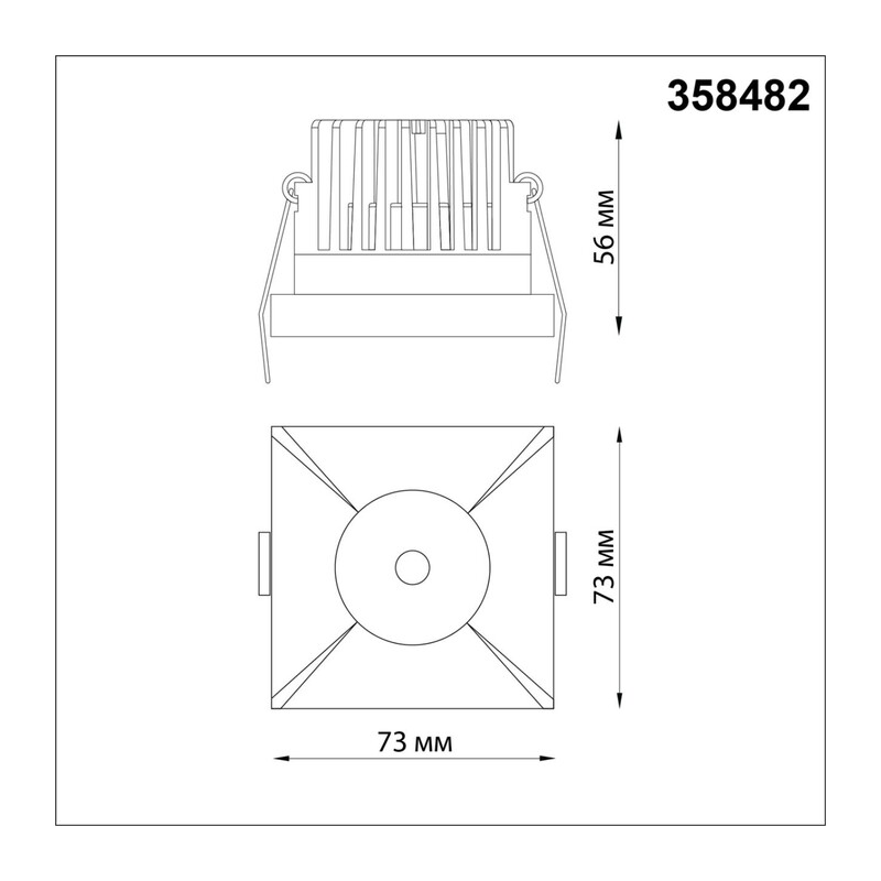 358482 SPOT NT21 542 белый Светильник встраиваемый IP44 LED 3000K 10W 100-265V METIS 2