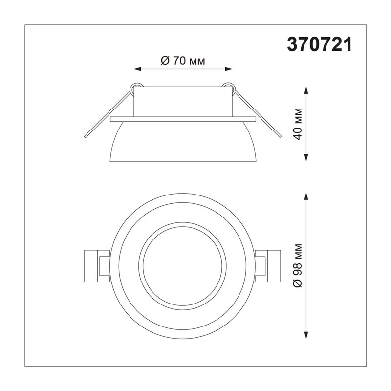 370721 SPOT NT21 581 черный Светильник встраиваемый IP20 GU10 9W 235V LIRIO 2