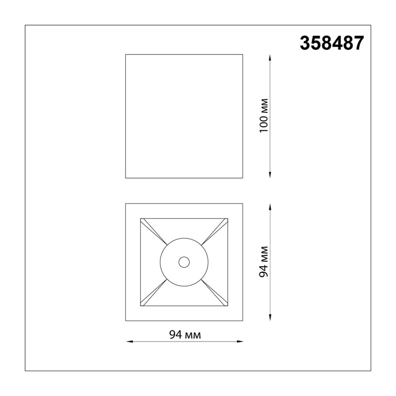 358487 OVER NT20 442 черный/золото Светильник накладной IP20 LED 4000K 10W 220V RECTE 2