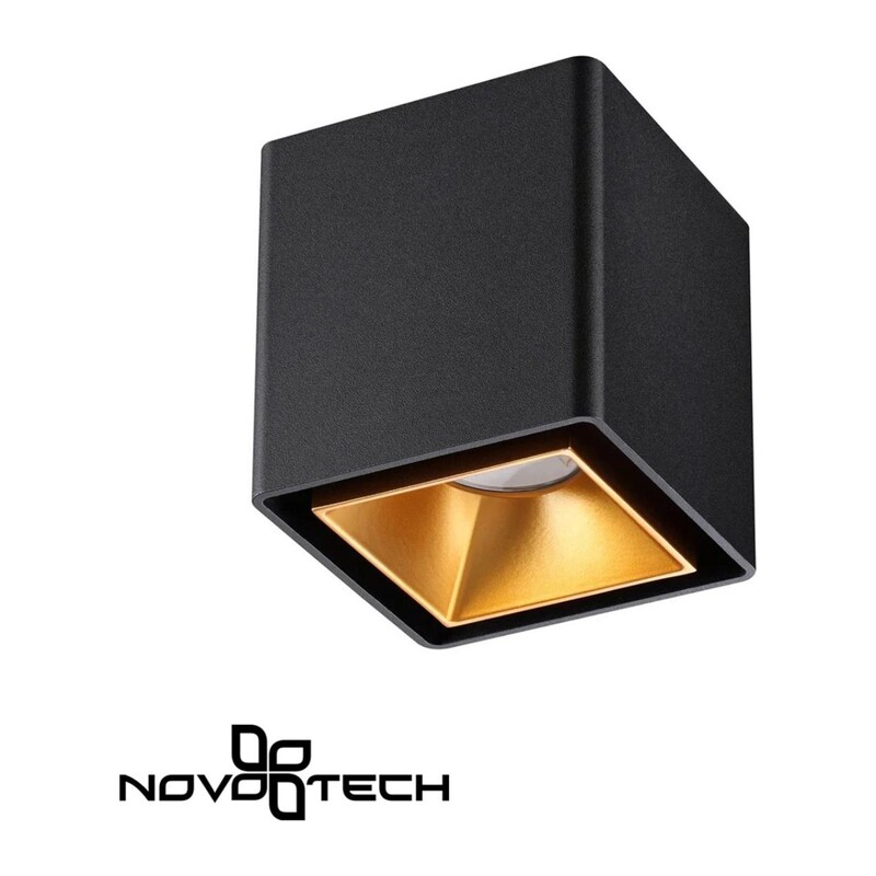 358487 OVER NT20 442 черный/золото Светильник накладной IP20 LED 4000K 10W 220V RECTE