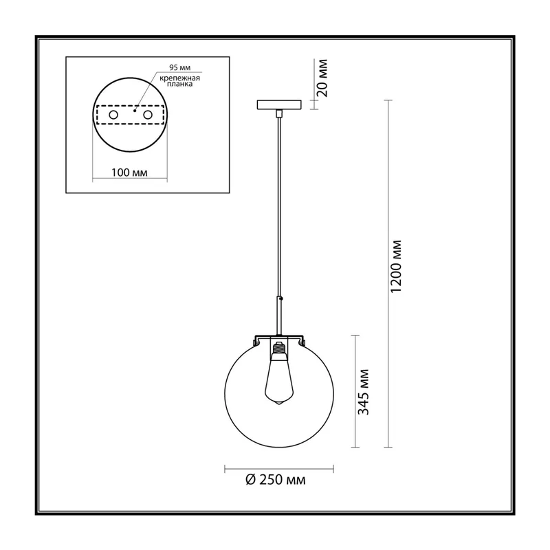 4590/1A SUSPENTIONI LN21 000 никель Подвес E27 60W 220V TREVOR 3