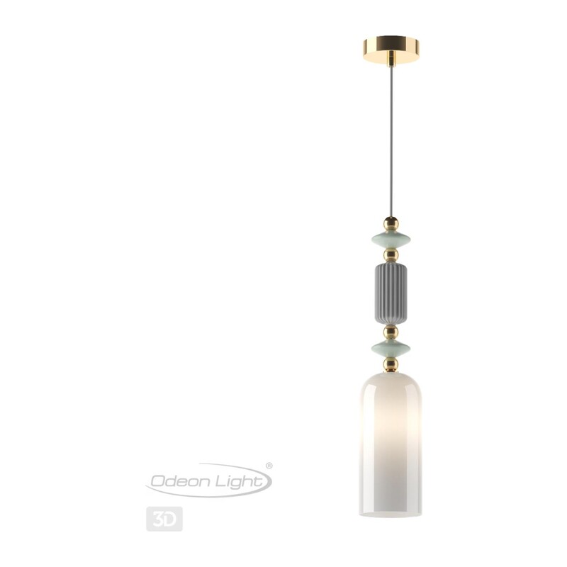 4861/1A CLASSIC ODL_EX21 131 золото/разноцветн./керамика/стекло Подвес E14 1*40W CANDY 2