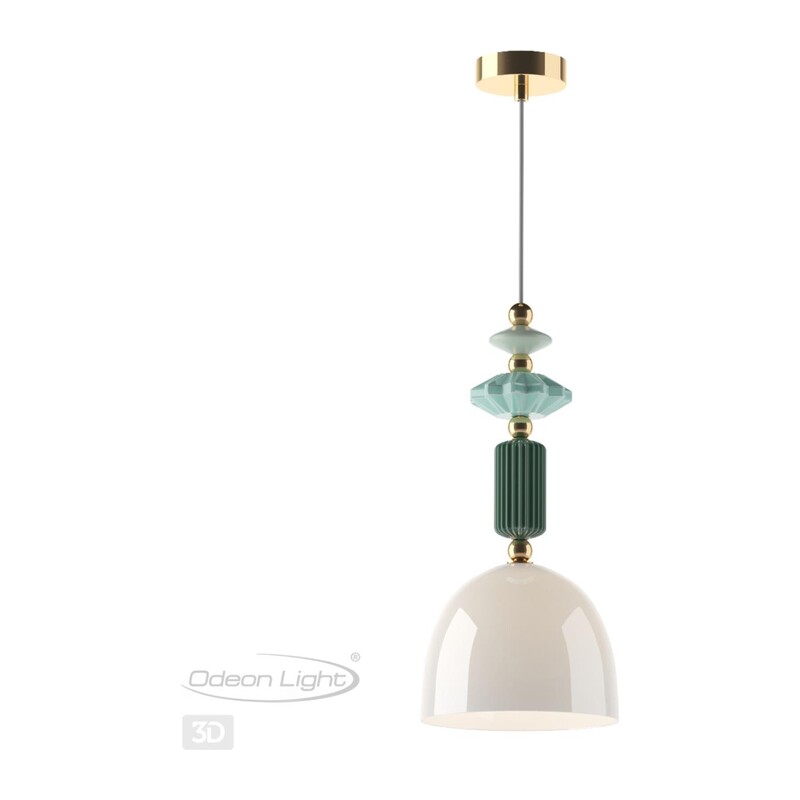 4861/1C CLASSIC ODL_EX21 131 золото/разноцветн./керамика/стекло Подвес E14 1*40W CANDY 2