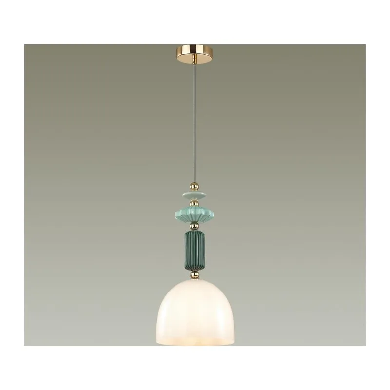 4861/1C CLASSIC ODL_EX21 131 золото/разноцветн./керамика/стекло Подвес E14 1*40W CANDY 3