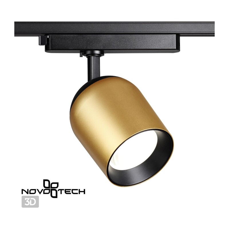 358516 PORT NT21 285 золото Светильник трековый однофазный трехжильный IP20 LED 4000K 25W 220V KAMP 2