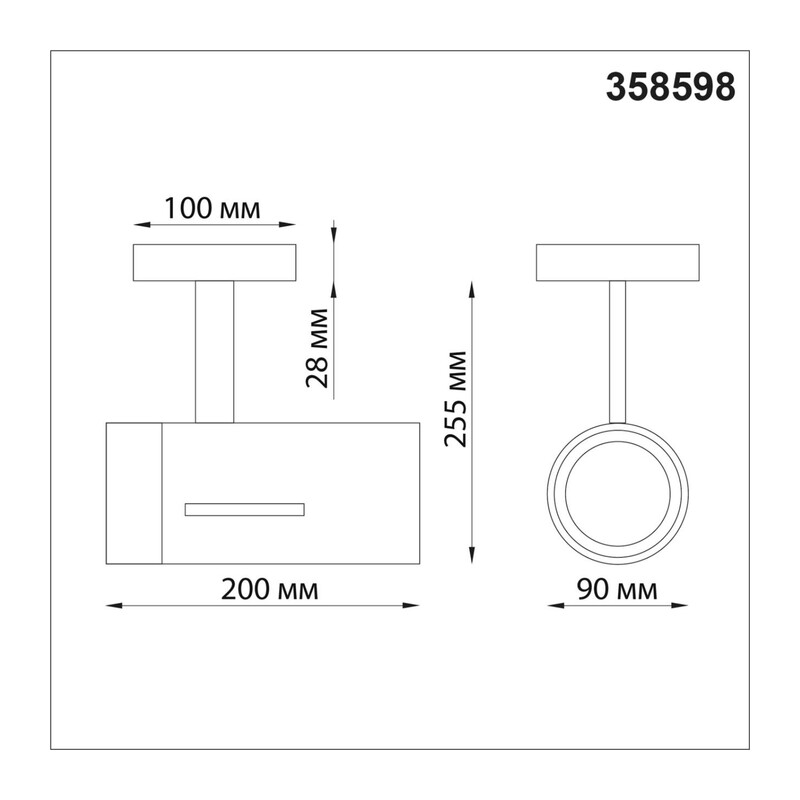 358598 OVER NT21 375 белый Светильник накладной светодиодный IP20 LED 4000K 30W 175-245V DEP 3